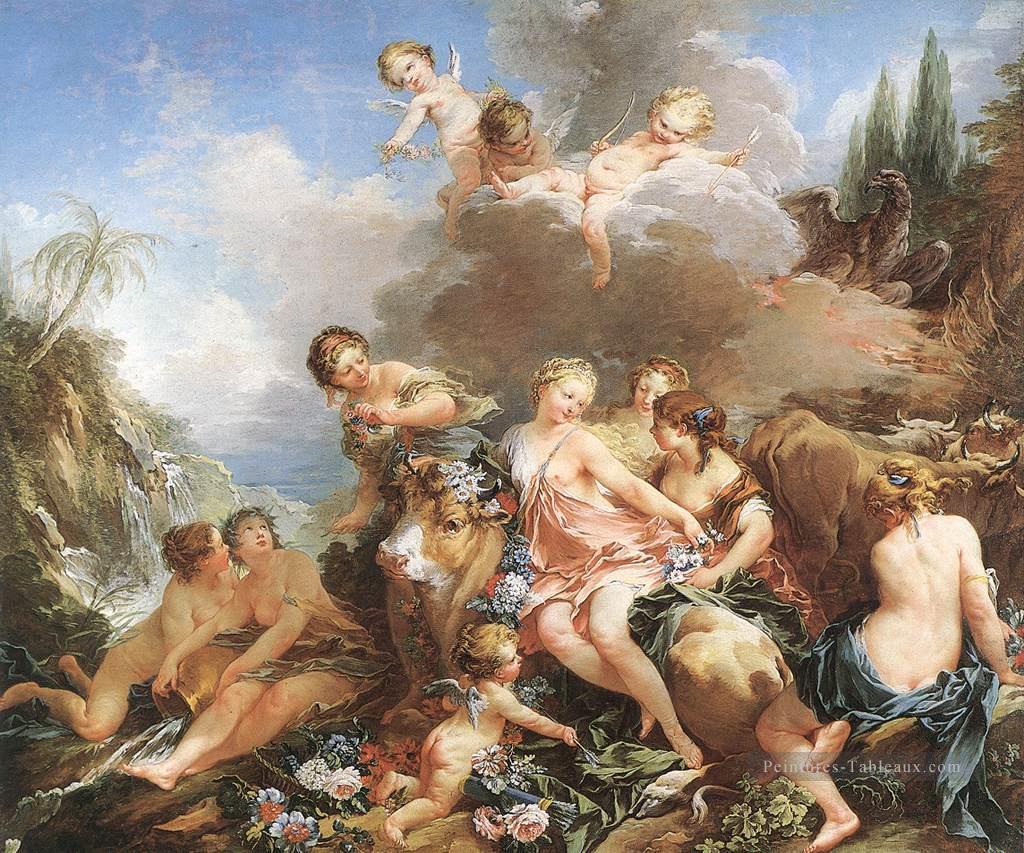 L’enlèvement d’Europa Rococo François Boucher Peintures à l'huile